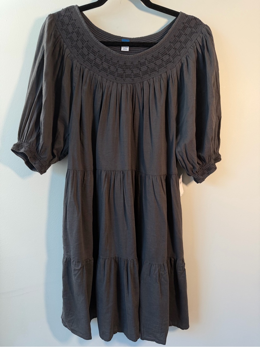NWT Old Navy Charcoal Tiered Mini Dress